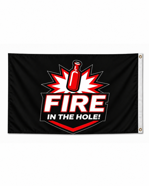 FIRE IN THE HOLE™ 3x5 Game Flag