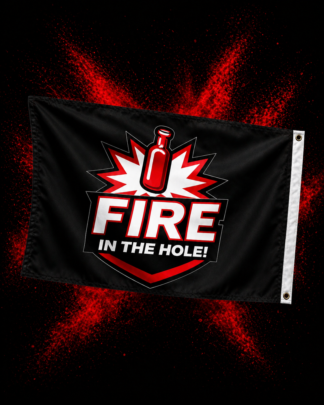 FIRE IN THE HOLE™ 3x5 Game Flag